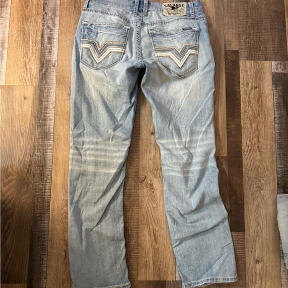 Salvage Light Blue Relaxed Jeans - Picture 3 of 3